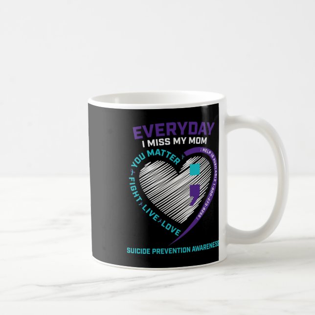 In Loving Memory Mum Suicide Awareness Prevention  Coffee Mug (Right)