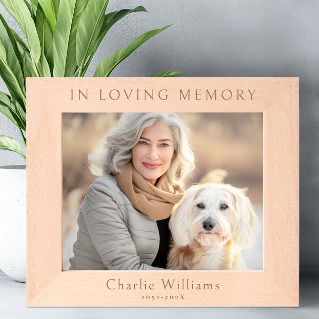 In loving memory name dates etched frames (In loving memory name dates etched frames)