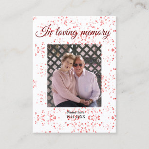 in loving memory name text keepsake prayer card