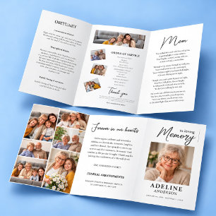 In Loving Memory Obituary Photo Trifold Funeral