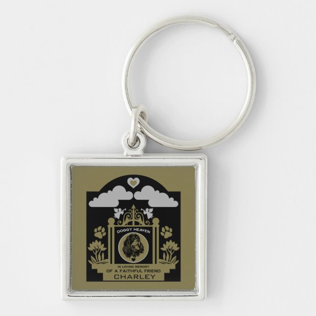 In loving Memory Of A English Cocker Spaniel Key Ring (Front)