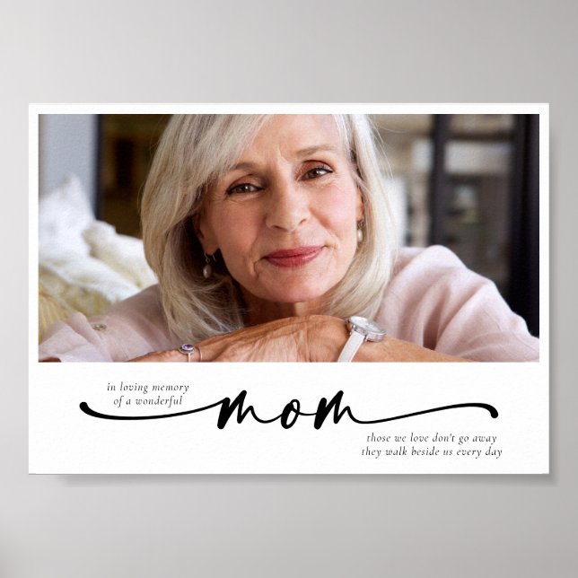 In Loving Memory of a Wonderful Mum Tribute Poster (Front)