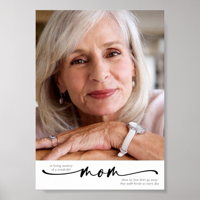 In Loving Memory of a Wonderful Mum Tribute Poster (Front)