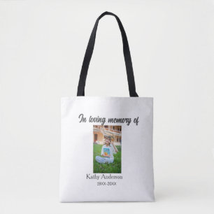 In loving memory of add name memorial keepsake tote bag