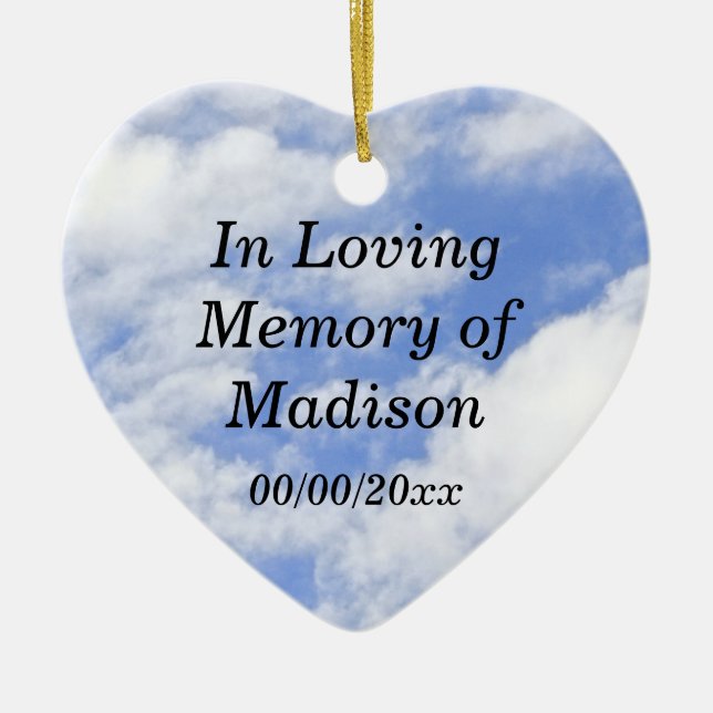 In Loving Memory Of Ceramic Tree Decoration (Front)