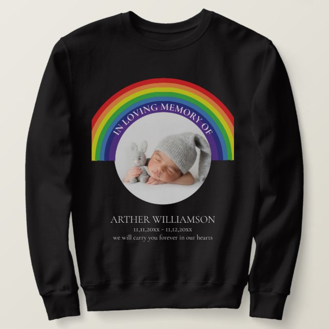 In loving memory of child memorial photo sweatshirt (Design Front)