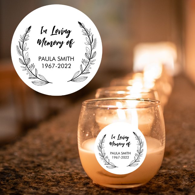 In Loving Memory of Classic Round Sticker (Creator Uploaded)