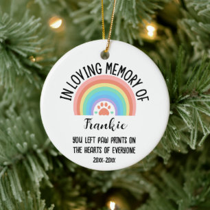 In Loving Memory of Dog or Cat Rainbow Bridge Ceramic Tree Decoration
