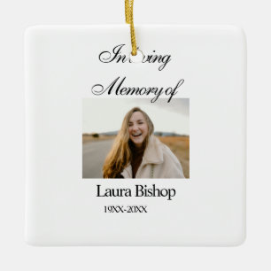 In loving memory of funeral keepsake add name year ceramic ornament
