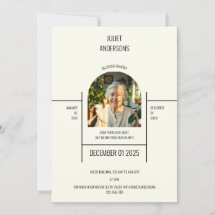 In Loving Memory Of Memorial Invitation Card