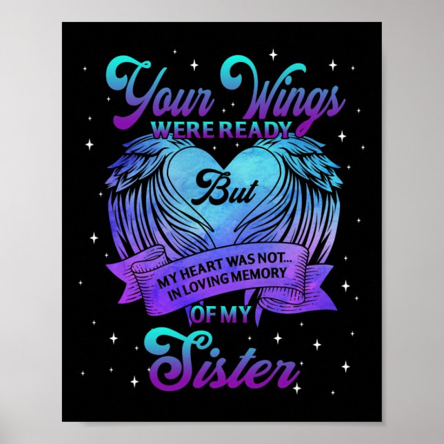 In Loving Memory Of My Sister Suicide Prevention A Poster (Front)