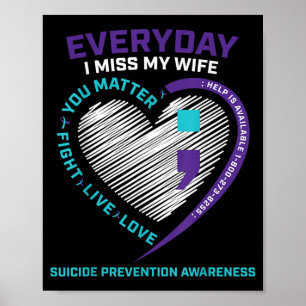 In Loving Memory Of My Wife Suicide Prevention Awa Poster