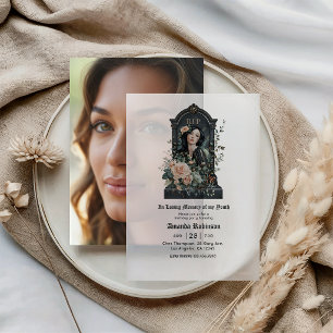 In Loving Memory of My Youth Gothic Birthday Party Vellum Invitations