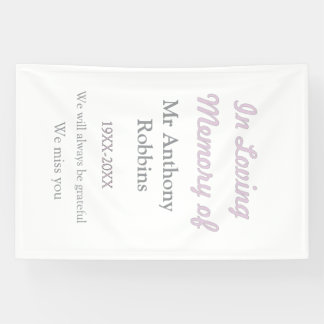 In Loving memory of name funeral memory keepsake Banner