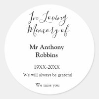 In Loving memory of name funeral memory keepsake