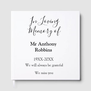 In Loving memory of name funeral memory keepsake Guest Book
