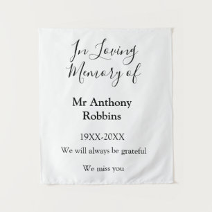 In Loving memory of name funeral memory keepsake Tapestry