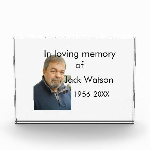 In loving memory of name year photo modern funeral block