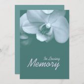 In Loving Memory Orchid 5 Funeral Announcement (Front/Back)