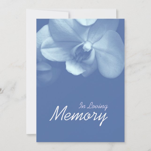 In Loving Memory Orchid 7 Funeral Announcement (Front)