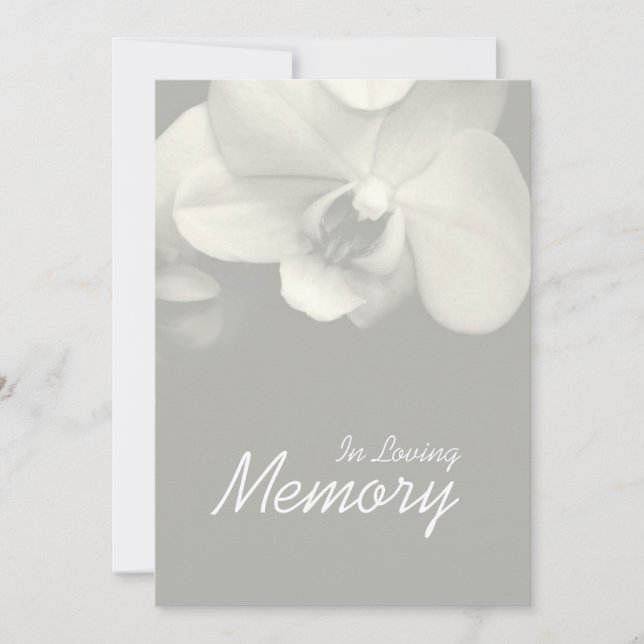 In Loving Memory Orchid 9 Funeral Announcement (Front)