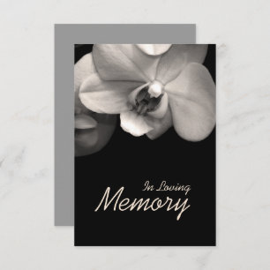 In Loving Memory Orchid Sepia Funeral Announcement