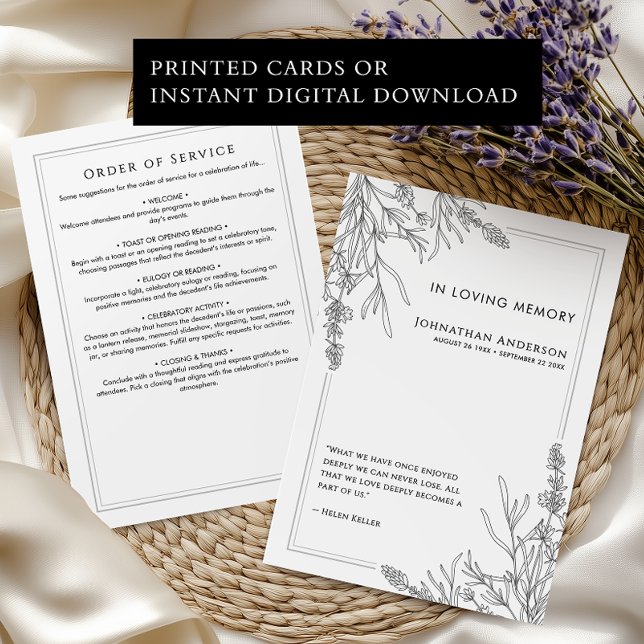 In Loving Memory Order Of Service Funeral Program Invitation (Creator Uploaded)