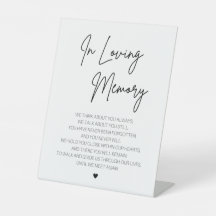 In Loving Memory Pedestal Sign