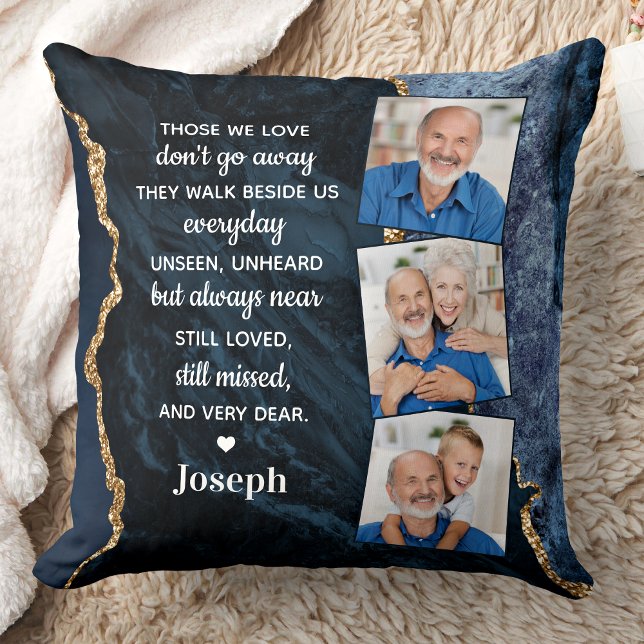 In Loving Memory Personalised 3 Picture Memorial Cushion (Creator Uploaded)