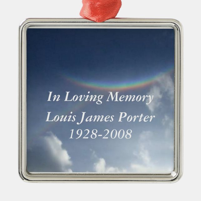In Loving Memory Personalised Christmas Ornament (Front)