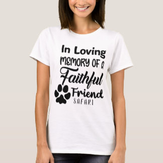 In loving memory,personalised dog Memorial T-Shirt