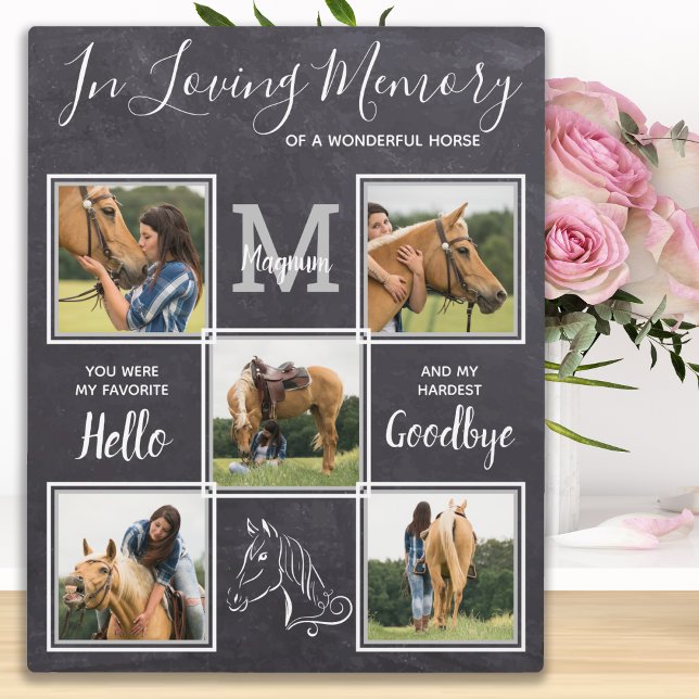In Loving Memory Personalised Horse Memorial Photo Plaque (Creator Uploaded)
