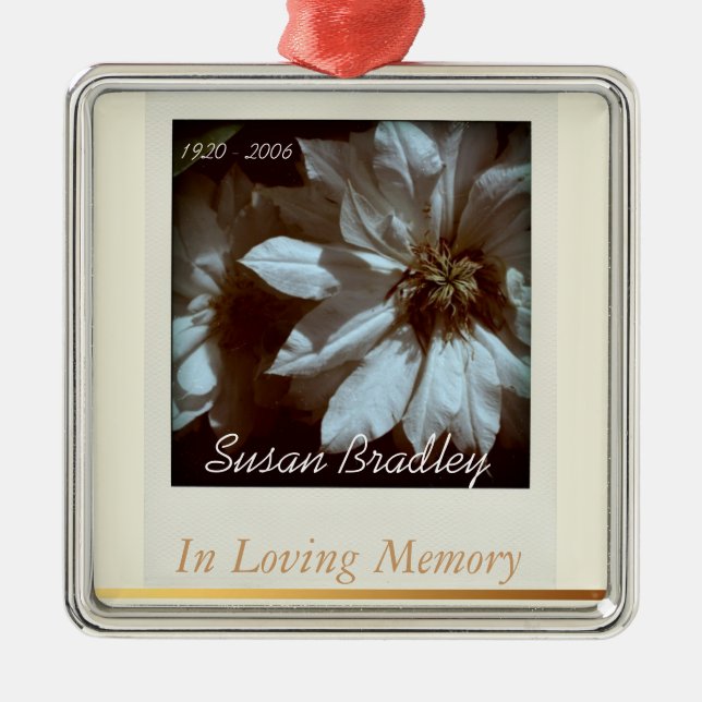 In Loving Memory Personalised Memorial Ornament 3 (Front)