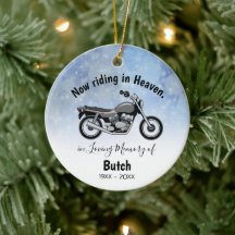 In Loving Memory Personalised Motorcycle Ornament