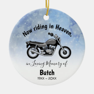 In Loving Memory Personalised Motorcycle Ornament