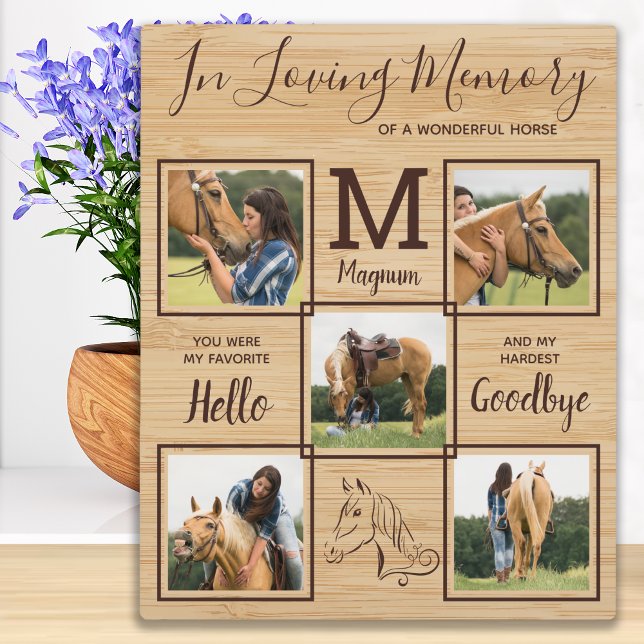 In Loving Memory Personalised Pet Horse Memorial Plaque (Creator Uploaded)