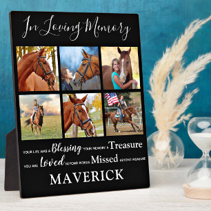 In Loving Memory Personalised Pet Memorial Horse Plaque