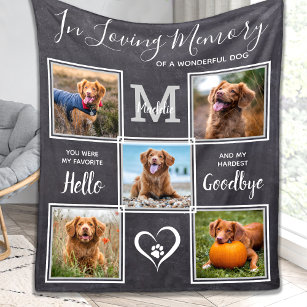 In Loving Memory Personalised Pet Photo Memorial Fleece Blanket