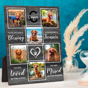 In Loving Memory Personalised Pet Photo Memorial Plaque