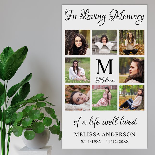 In Loving Memory Personalised Photo Funeral Poster (Creator Uploaded)