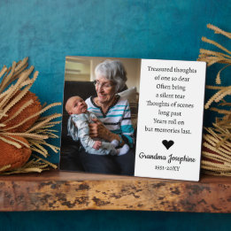 In Loving Memory Personalised Photo Memorial Plaque
