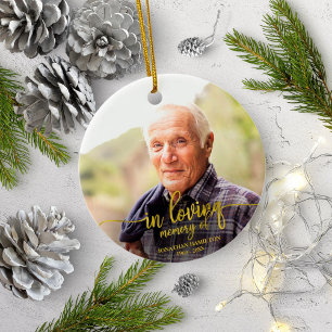 In Loving Memory Personalized Photo Memorial Ceramic Tree Decoration