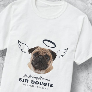 In Loving Memory Pet Angel Wings Photo Memorial T-Shirt