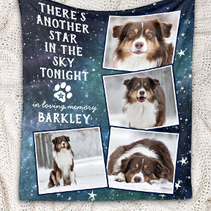 In Loving Memory Pet Dog Memorial Photo Collage Fleece Blanket