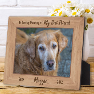 In Loving Memory - Pet Dog Memorial Sympathy Photo Plaque