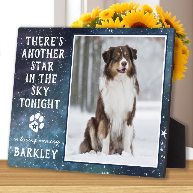 In Loving Memory Pet Loss Photo Dog Memorial Plaque (Creator Uploaded)