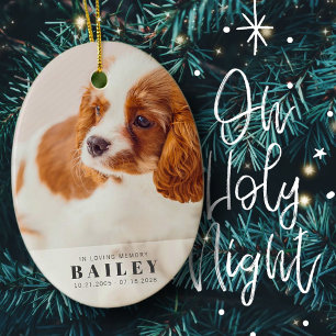 In Loving Memory Pet Memorial Modern Custom Photo Ceramic Tree Decoration