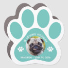 In Loving Memory Pet Paw Print Photo Teal