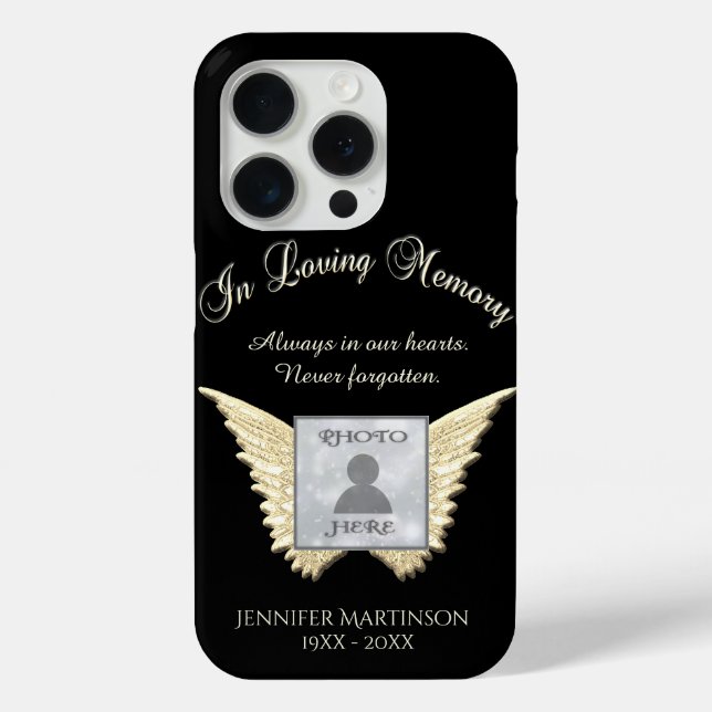 In Loving Memory Photo Angel WIngs Case-Mate iPhon iPhone Case (Back)