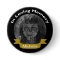 In Loving Memory Photo Black/Gold Button